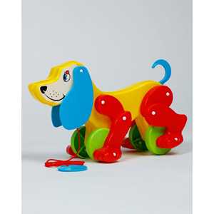 "Soft Plastic <b>Pull</b>-<b>Along</b> <b>Dog</b> Toy for Fun & Safe Play" - Product Image 1