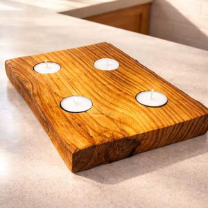 Exclusivo Soporte de Madera Ecológico para Velas de Té Personalizado - Product Image 1