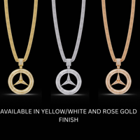 Pendentif Couronne Entièrement Sertie de Diamants en Argent Sterling 925 avec Moissanite, Bijoux Hip Hop pour Rappeurs, Vente en Gros, Bijoux Personnalisés
