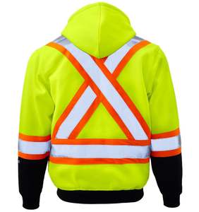 Fábrica por encargo Hi Vis Hoodie Construcción Alta visibilidad Trabajo Reflector Ropa para la venta - Product Image 6