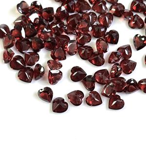 Piedra preciosa suelta facetada con corte de corazón de granate rojo Natural de 5mm para la fabricación de joyas, piedras preciosas calibradas al por mayor en tamaños personalizados - Product Image 6