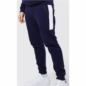 Survêtements d'hiver 100% coton pour hommes, pantalons évasés et sweat à capuche zippé, ensembles imprimés pour la course à pied et l'entraînement des adultes - Product Image 5