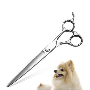 Ciseaux de toilettage pour animaux de compagnie de meilleure qualité lames droites et tranchantes ciseaux de toilettage pour droitier 7 pouces avec repose-sonnerie fixe - Product Image 1