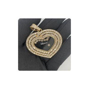 Pendentif en verre de créateur fabriqué avec un diamant naturel Vs Si en or jaune 14 carats Pendentifs en diamant de renommée mondiale Bijoux de mode - Product Image 3