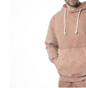 Conjunto Deportivo con Capucha y Estampado para Hombre, Pantalones Deportivos de Manga Larga con Lavado Ácido, 2 Piezas, Transpirable, Colores Personalizados, Precio Razonable - Product Image 3