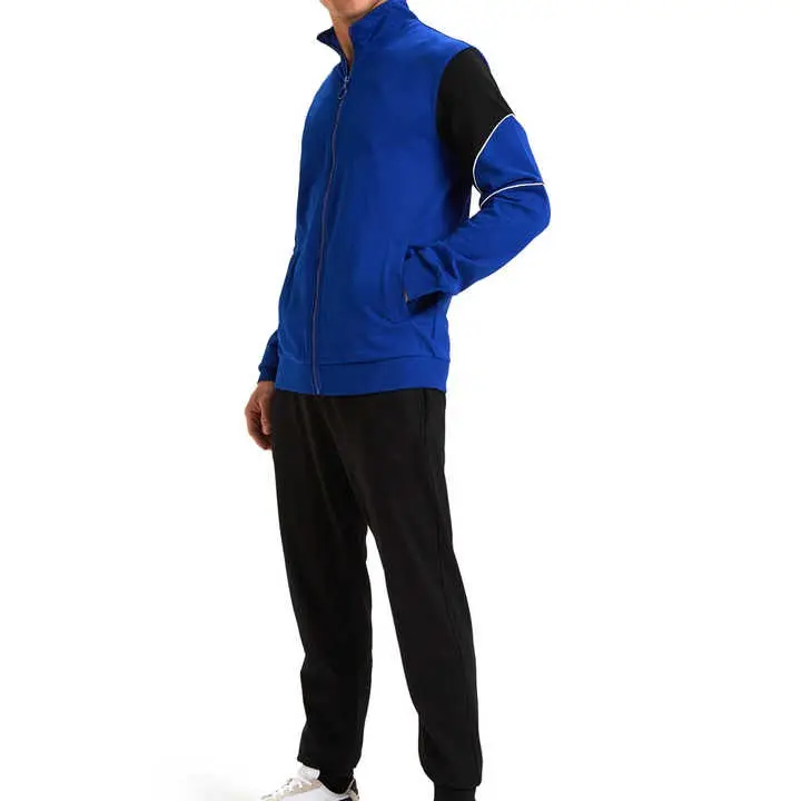 Eşofman erkek tam Zip kazak koşu elbisesi Sweatpants sıcak spor elbise spor erkekler için antrenman kıyafeti eşofman