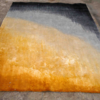 Tapis de luxe noué à la main, motif abstrait dégradé, en laine moderne, écologique et adapté aux animaux domestiques, pour salon, chambre et décoration d'hôtel