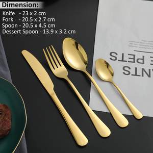 Ensemble de couverts de mariage en or et argent, vente en gros, haute qualité, en acier inoxydable réutilisable, pour cadeaux - Product Image 4