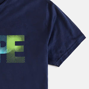 Camiseta con letras de diseño básico de estilo de lujo para hombre, 100% de algodón, manga corta, estampado de letras informal, Pakistán, hecho para climas cálidos - Product Image 6