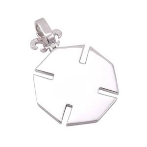 Luxueux rond coupe Moissanite diamant pendentif griffe broche réglage pendentif lettre et numéro Unique Hip Hop pendentif cadeau à la mode - Product Image 4