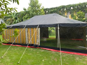เต็นท์ขนาดใหญ่แบบพับสามตอนสำหรับกลางแจ้ง ผ้าใบอย่างดี โครงสร้างอะลูมิเนียม/เหล็ก สำหรับ 5-6 คน เหมาะสำหรับการตั้งแคมป์ในทะเลทราย - Product Image 2