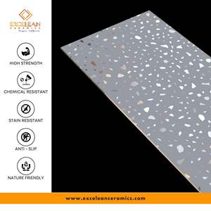 Piso กระเบื้องพอร์ซเลนขัดเงา60X120เคลือบเงาสำหรับพื้นสไตล์อิตาเลียนทันสมัยพร้อมฐานสีน้ำเงินและชิปแบบดั้งเดิม - Product Image 5