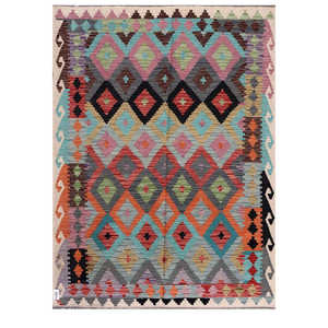 พรมกิลิม ไมมาณา อัฟกานิสถาน ขนาด 197 x 149 ซม. พรมปูพื้นและชุดพรม - Product Image 1