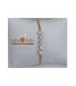 Bracelet en diamant pour femme avec or 18 carats, bijoux magnifiquement conçus mettant en valeur un design de précision et une brillance dorée élégante en provenance d'Inde - Product Image 3