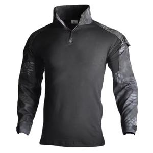 T-shirts de randonnée d'hiver imperméables et respirants pour hommes, manches longues, chemise de chasse et d'escalade, vêtements de sport en spandex/polyester - Product Image 1
