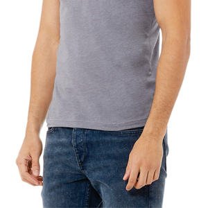 T-shirt 100% coton pour homme, design unique, coupe ample, style décontracté, motif uni, été, faible MOQ - Product Image 5