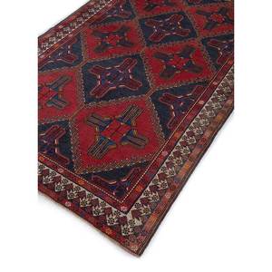 Alfombras Geométricas de Lana Nuray Anudadas a Mano en Rojo y Naranja para Salas de Estar y Pasillos Juveniles - Pae-4007 Tamaño 9x12 - Product Image 2