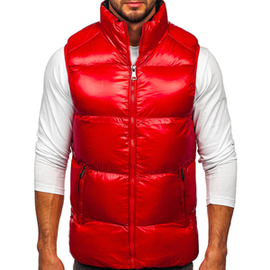 OEM Solid Color Sleeveless Puffer <b>Vest</b> Jacket <b>Men's</b> Best Quality 100% Polyester <b>Men</b> Puffer <b>Vest</b> Customized logo and Printing - Product Image 3