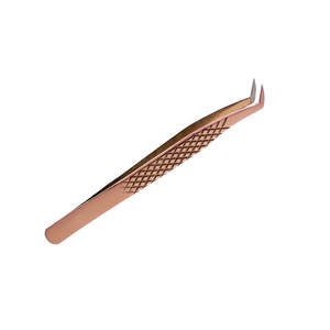 แหนบต่อขนตาเคลือบผงสีตามสั่งด้ามเพชรแบบญี่ปุ่น90 45องศาอุปกรณ์ต่อขนตา - Product Image 2