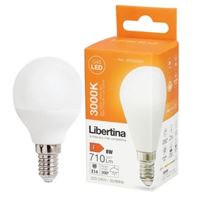 หลอดไฟทรงกลม LED ลิเบอร์ติน่า E14 8W 3000K (GSC 600005001) - Product Image 1