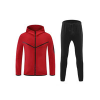 Conjuntos de Sudadera y Pantalones Deportivos de Forro Polar Transpirable de Color Sólido para Hombre, Personalizados, Casuales de Invierno, con Cintura Elástica y Tejido de Punto