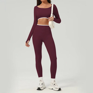 2025 Wholesale Seamless Active Wear Sports Bra and Leggings Sets Workout Fitness Wear Yoga Sets For Women - Product Image 1