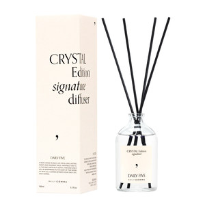 Daily Comma Crystal Edition <b>Reed</b> <b>Diffuser</b> Black Cherry 100ml Glass Cylinder Paraben Free Alcoholic Long Lasting Aroma 6 Months - Product Image 1
