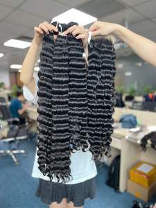 ผมต่อจากผมมนุษย์แบบลอนลึกแบบหลวมผมต่อทำจากหนังสังเคราะห์ที่เป็นเส้นผมแบบเวียดนาม - Product Image 5