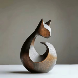 ประติมากรรมไม้ตกแต่งสำหรับจัดแสดงในสวนที่สร้างจากไม้สักที่ทนทานทนทานทนต่อสภาพกลางแจ้งได้อย่างงดงาม - Product Image 1