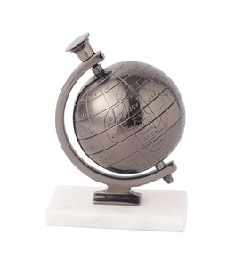 Pieza Decorativa Moderna de Metal con Forma de Globo, Acabado Plateado, Adorno Redondo para Mesa, Decoración para Sala de Estar, Uso en Interiores - Product Image 1
