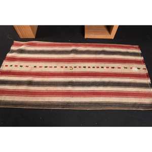 Alfombra de área grande turca Vintage, retales rojos y marrones, técnica de tejido plano de lana tejida, sala de estar látex para Decoración Para, coche, 29x54 pies - Product Image 3