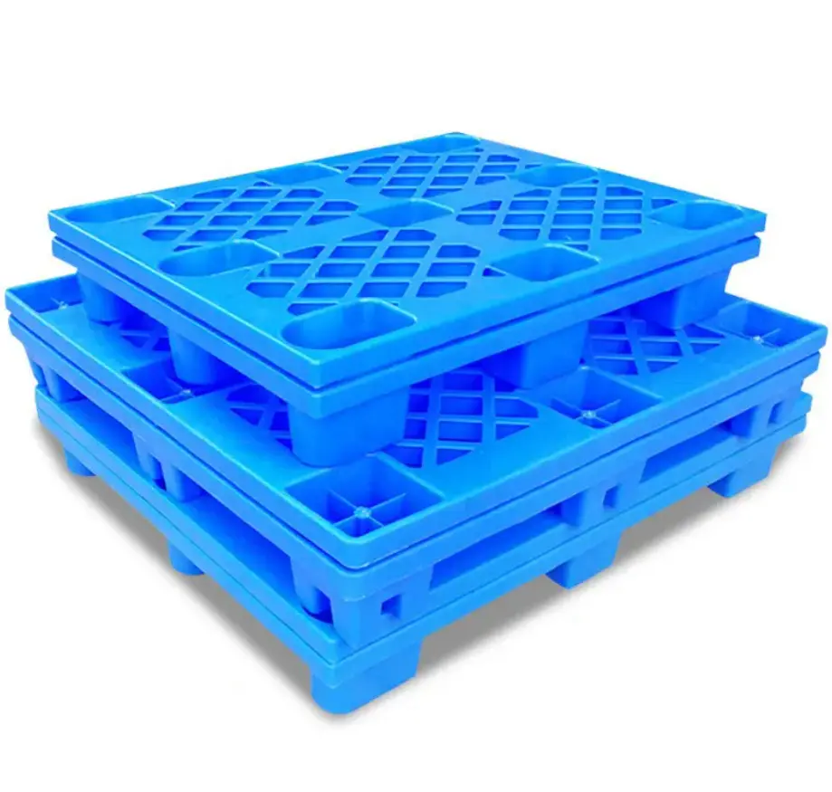 Durable single-use export use pallet warehouse storage cheap plastic single faced nestable pallet USA