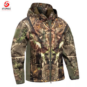 Ensemble de costume de chasse camouflage avec logo personnalisé professionnel vêtements en toile respirante avec motif solide prix d'usine direct - Product Image 1