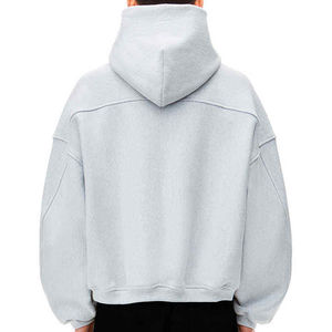 เสื้อฮู้ดซิปไหล่สำหรับผู้ชายไซส์ใหญ่พิเศษออกแบบโลโก้ได้ตามที่ต้องการ - Product Image 5