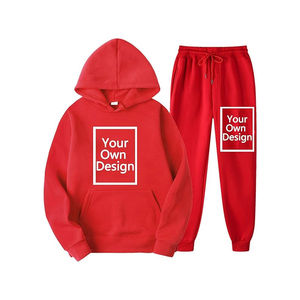 Survêtement décontracté d'hiver personnalisé 2025, unisexe, hommes et femmes, sweat-shirt à capuche personnalisé, pantalon de survêtement uni, taille plus, 100% polyester, design - Product Image 2