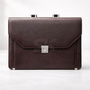 กระเป๋าเอกสารหนังสีเดียวแบบคลาสสิก ทนทาน สำหรับใส่แล็ปท็อปสำหรับผู้ชาย ขนาดสั่งทำได้ กระเป๋าเอกสารหนังสีเดียว - Product Image 2