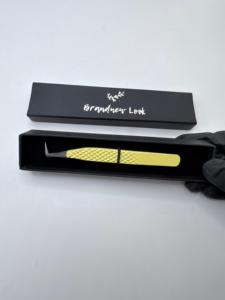GETUP BROSONS IMPEX Nouvelle pince à épiler de précision en acier inoxydable à pointe lisse à 90 degrés avec revêtement en poudre jaune et nouvel emballage - Product Image 4