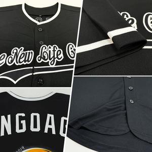 Camiseta de béisbol auténtica Blanca Negra personalizada - Product Image 2