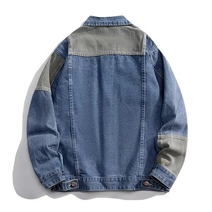 Vestes Denim pour Hommes Printemps Automne Vêtements d'Extérieur Surdimensionnés Délavés pour Homme Fermeture Éclair Col Rabattu Manteaux Jean Vintage Streetwear - Product Image 2