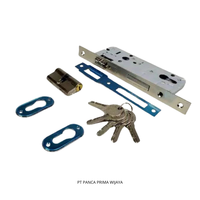 Corps de serrure à mortaise robuste de haute qualité avec cylindre et 5 clés |   Serrure de porte haute sécurité 75 mm pour portes en bois