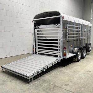 Nouvelle semi-remorque à paroi latérale en acier pour bétail ou chevaux remorque à essieu avec pneu 12R22.5 Remorque à cheval certifiée DOT - Product Image 2