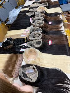 Pelucas frontales de encaje con cabello humano, postizo de encaje transparente, listo para enviar, cierre, 5x5 HD - Product Image 4