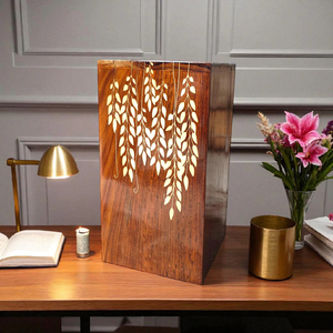 Engraved Leaf Rosewood Cremation Urn Personalized <b>Memorial</b> Keepsake Personalized <b>Memorial</b> <b>Box</b> for Ashes - Product Image 5