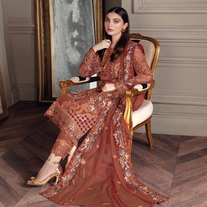 Ramsha เชฟรอนชุดสูท3ชิ้นสำหรับผู้หญิง, ชุดสูทอินเดียและสไตล์ปากีสถานสำหรับงานแต่งงานและงานปาร์ตี้ - Product Image 5