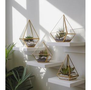 Jarrón de Cristal Redondo para Terrario con Soporte de Metal, Maceta para Jardín Interior, Decoración Moderna para el Hogar, Exhibición de Mesa, Regalo, Jarrón de Cristal para Plantas - Product Image 5