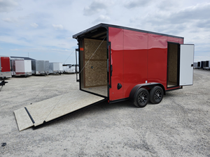 2026 Cross 7x16 Enclosed Cargo <b>Trailer</b> Tandem Axle Utility <b>Trailer</b> 84" Interior Height V-Nose Ramp Door Cargo Hauler 7000 GVWR - Product Image 6