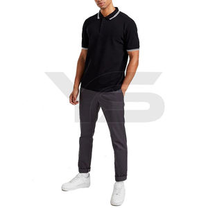 Décontracté pour hommes de première qualité pour Polo T-Shirt personnalisé coton/Spandex tissu mixte maillot de haute qualité brodé pour le golf - Product Image 6