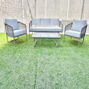 Rope Corner Muebles de jardín Sofá Mesa Taburete Patio, Exterior Interior Patio trasero Porche Jardín Junto a la piscina Balcón - Product Image 1