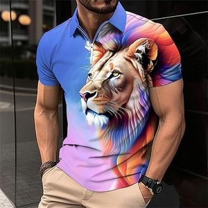 OEM โลโก้ที่กําหนดเองเสื้อโปโลผู้ชายฤดูร้อนเสื้อแขนสั้นพิมพ์เสื้อยืดระเหิดที่กําหนดเองกอล์ฟแฟชั่นเสื้อโปโลผู้ชายขนาดใหญ่ - Product Image 5