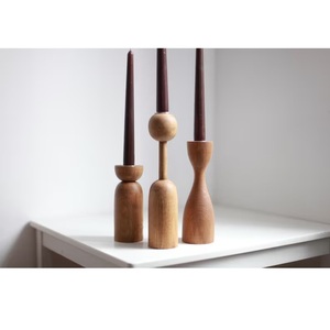 Indian Supplier Handmade <b>Wooden</b> <b>Candle</b> <b>Stick</b> Holder Design for Unique Interior Decor Available at Export Price - Product Image 1